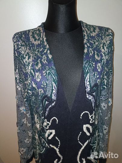 Винтажный кардиган L женский шерсть