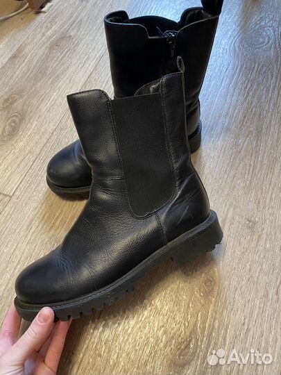 Демисезонные сапоги 35 размер, натуральная кожа