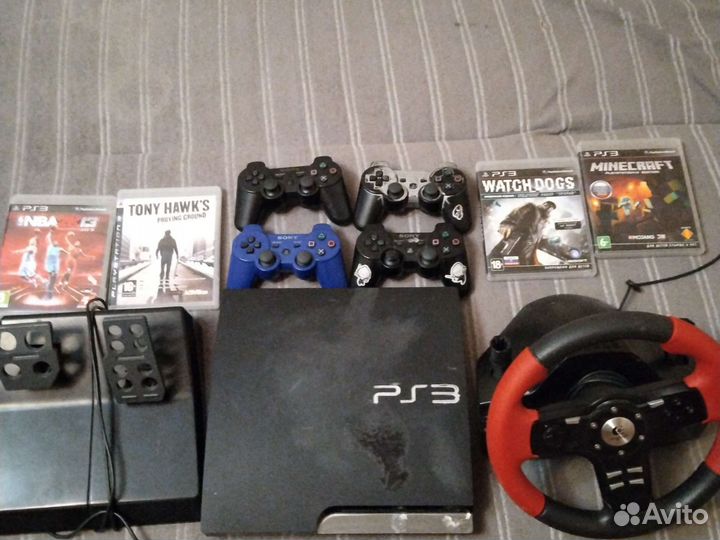 Sony PS3 прошитая 90+ игр весь комплект