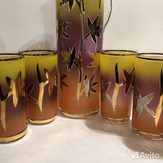 Кувшин и стаканы для воды Богемия