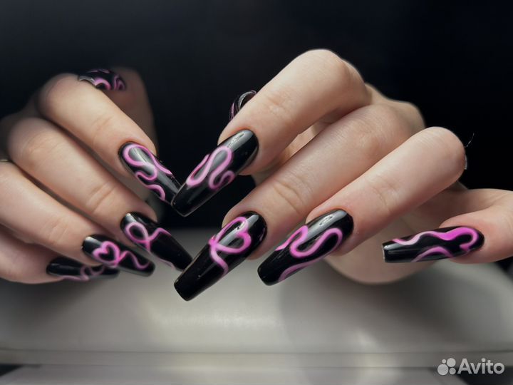 Маникюр наращивание ногтей