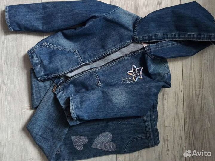 Джинсовый комплект для девочки 5-7 лет