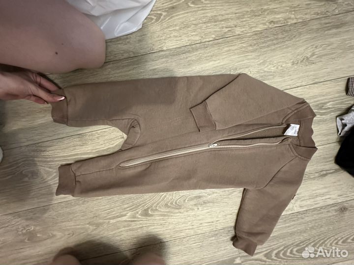 Комбинезон zipkids из футера с начесом 74