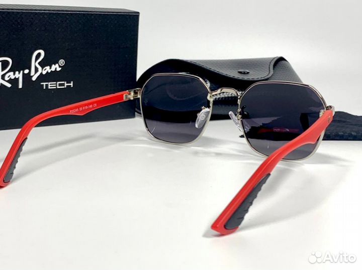 Очки Ray Ban ferrari серебристые