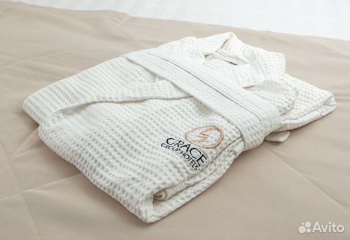 Халаты вафельные/ махровые для отелей опт