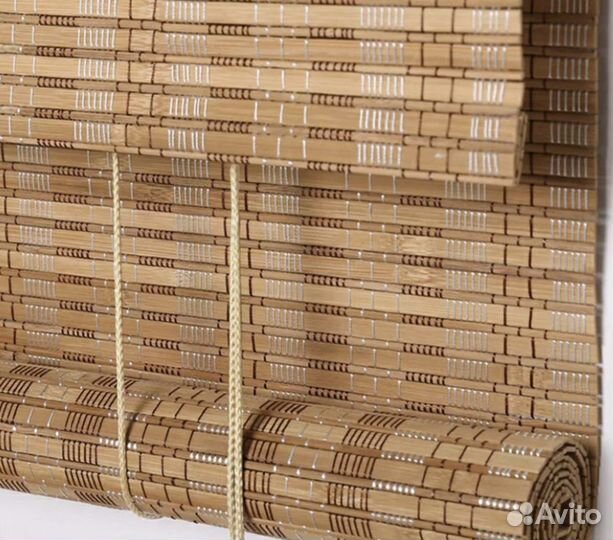 Шторы римские рулонные бамбук жалюзи на окно