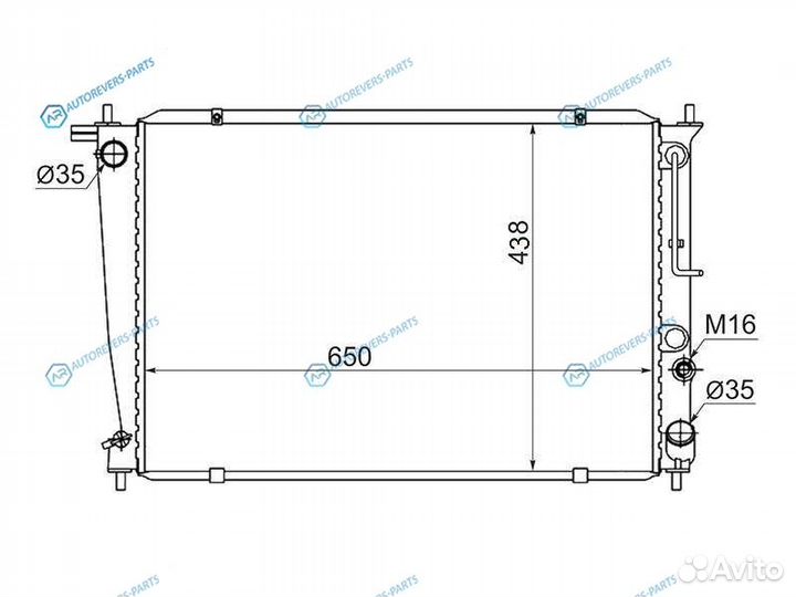 HY0013 Радиатор hyundai H1H200starex 2.42.5TD2.6D