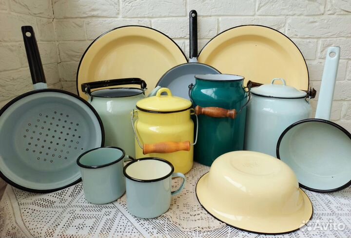 Посуда эмалированная винтаж СССР