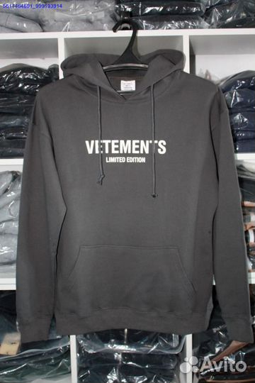 Худи Vetements oversize серый цвет (Арт.47680)