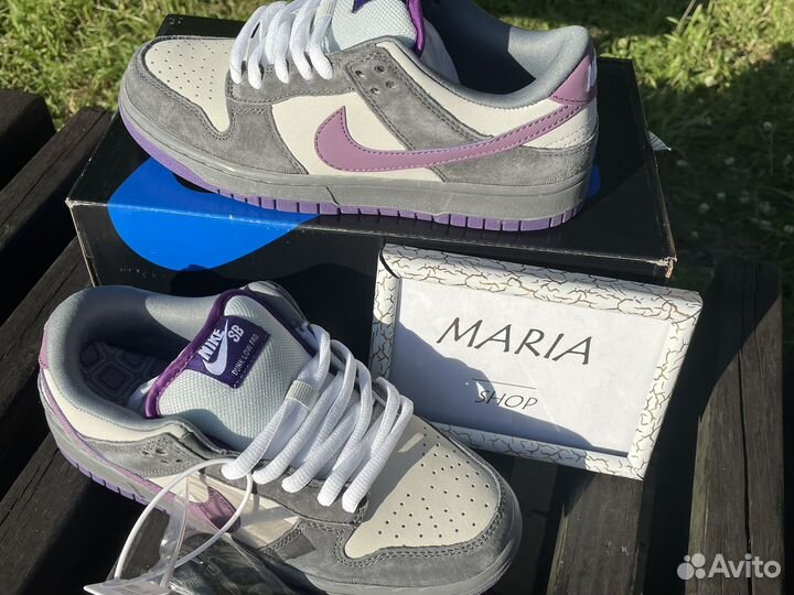 Кроссовки nike sb dunk low purple pigeon