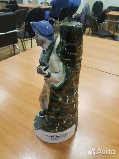 Статуэтка, штоф, бутылка. Шахтёр, Фарфор