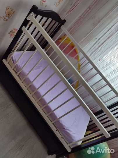 Детская кроватка с матрасом- наполнитель бамбук