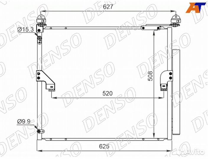Радиатор кондиционера toyota land cruiser prado150