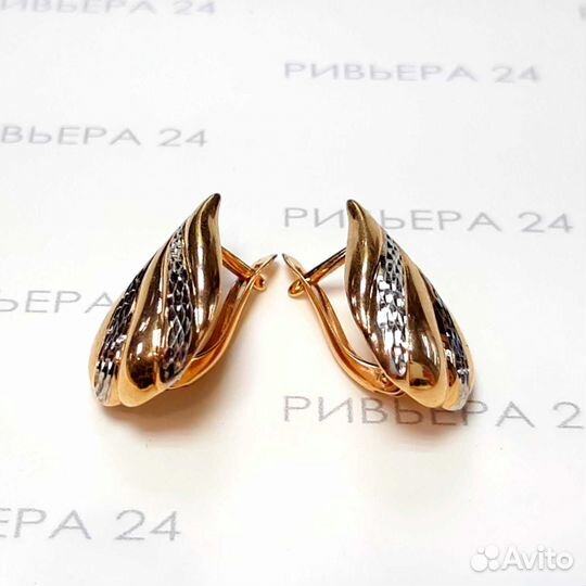 Золотые серьги 585 пробы 4.0 грамм