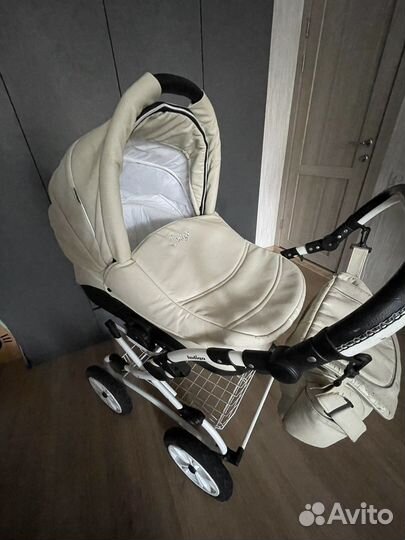 Коляска 3 в 1 indigo эко кожа