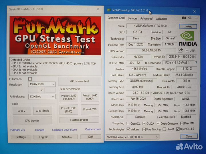 Видеокарта rtx 3060ti Plait резерв до 30.09 Н К