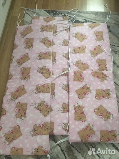 Бортики в кроватку для девочки