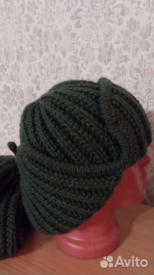 Шапка ушанка, шарфик и варежки