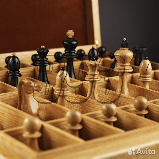 Шахматы Стаунтон (чёрно-белые) (48522)