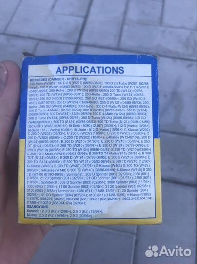 Фильтр масляный mercedes