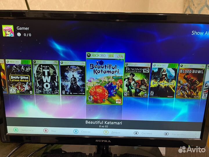 Xbox 360 прошит (freeboot) установлено 85 игр