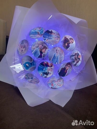 Букет для девочки с подсветкой