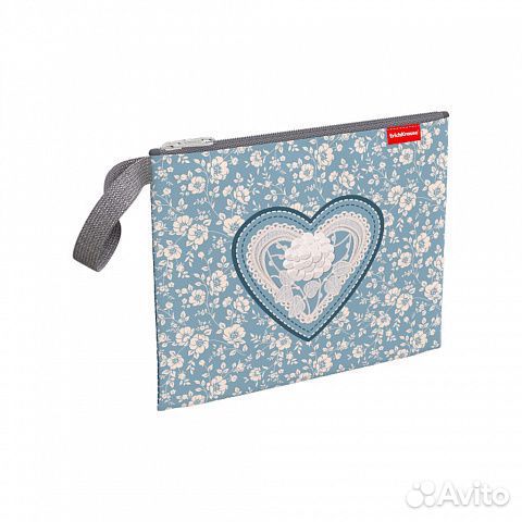 Папка текстильная на молнии ErichKrause Lacey Hear