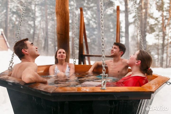 Банный чан С печкой