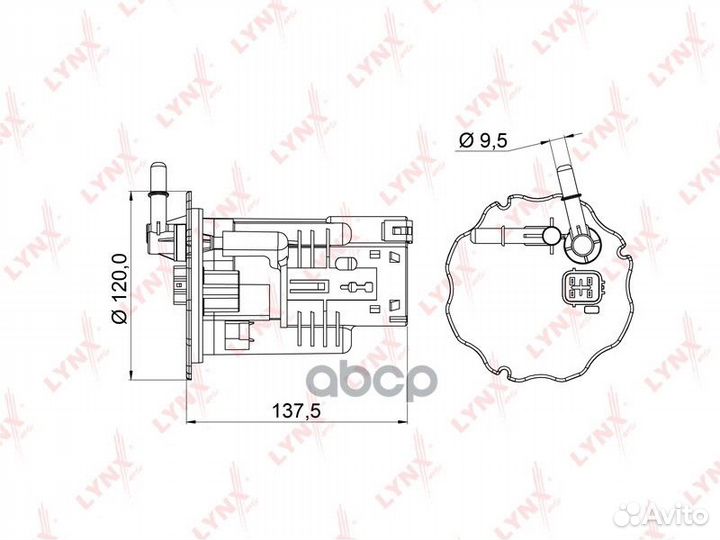 Фильтр топливный LF967M lynxauto
