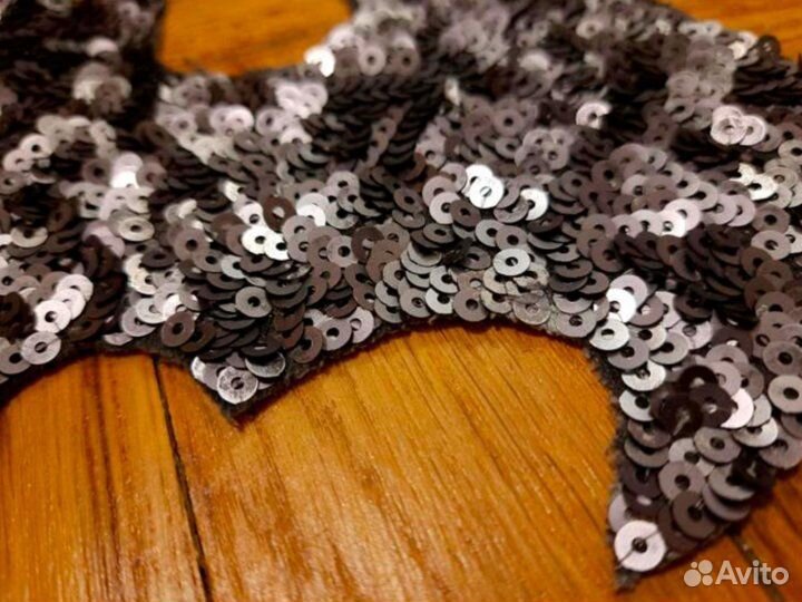 Нашивка Batman пайетки серебристые длина 26 см