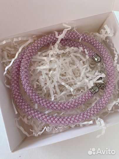 Колье жгут из бисера