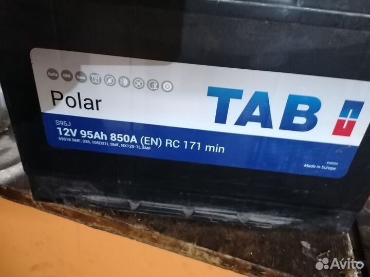 Аккумулятор автомобильный tab agm 95 ah