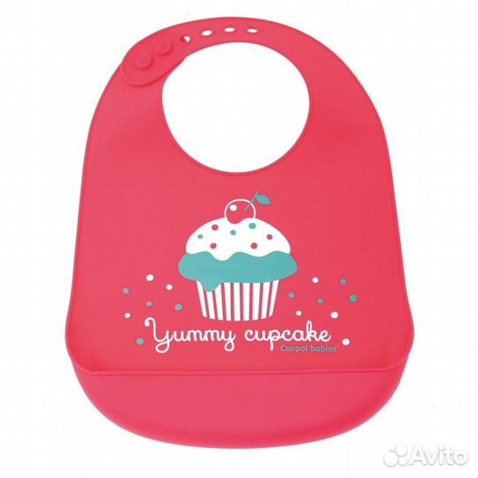 Слюнявчик нагрудник розовый детский Canpol PiKiBi