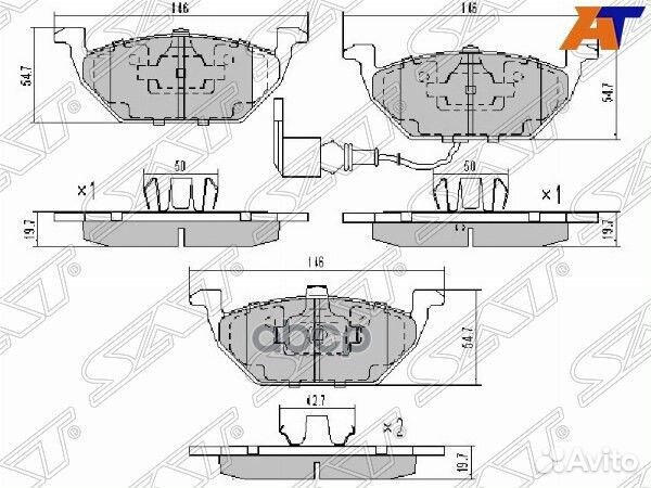 Колодки тормозные перед VW polo 10/bora 18/AU