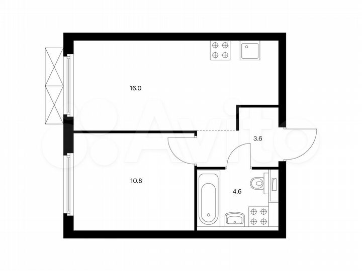 1-к. квартира, 35 м², 12/24 эт.