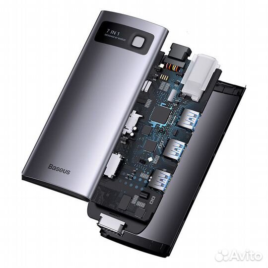 Переходник/Адаптер baseus Metal Gleam Series 7-in