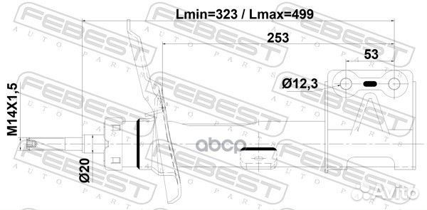 Амортизатор передний левый GAS.twin tube