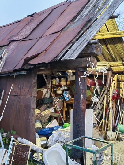 Сарай на дрова . крыша на металл бесплатно