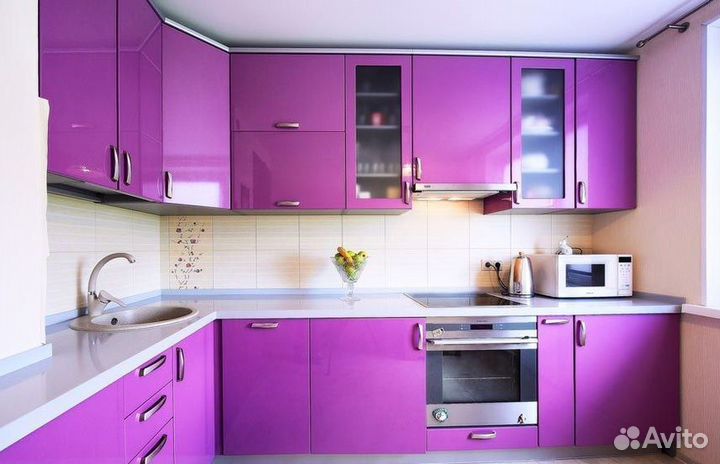 Угловая кухня с мдф фасадами