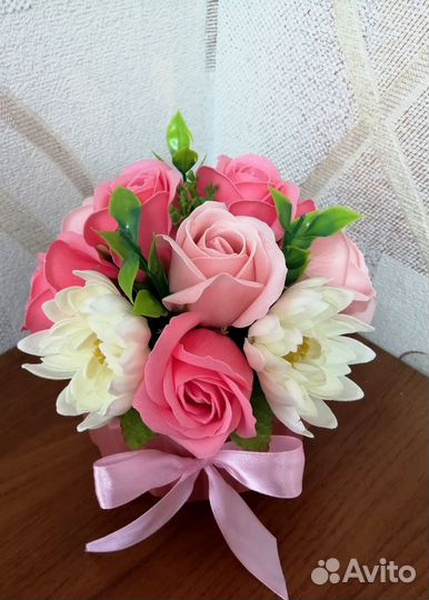Букет из мыльных роз