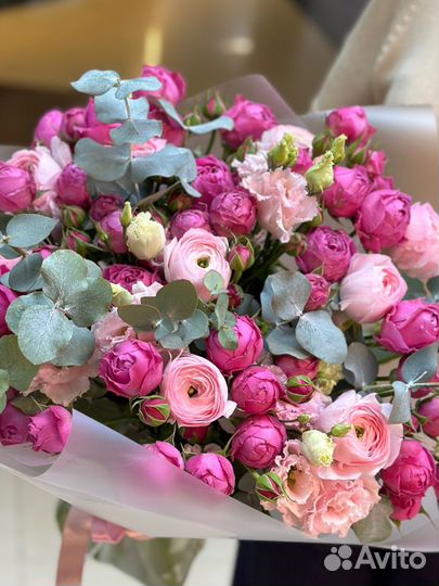 Розы Премиум кустовые пионовидные 9, 11, 15, 19