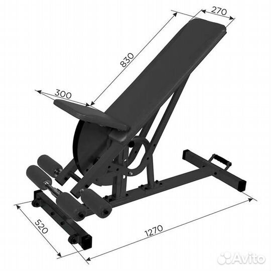 Скамья силовая Аванта для пресса и жима
