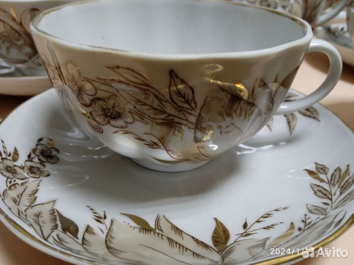 Чайные сервизы лфз роза на чёрном