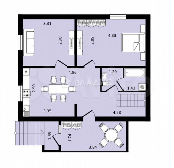 Дом 99,4 м² на участке 9,2 сот.