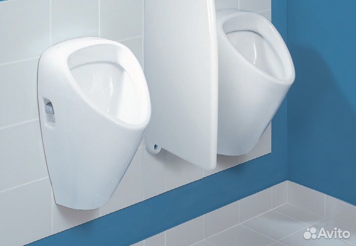 Писсуар с радарным датчиком, питание от сети, сифон, установочный комплект