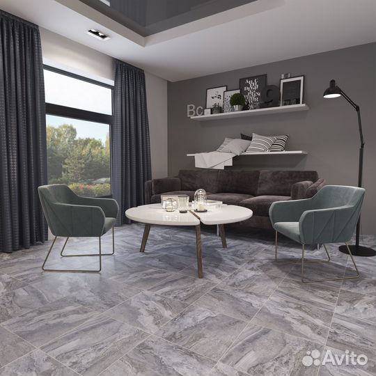 Керамогранит Gracia Ceramica Volterra Grey серый 450х450х8 мм (8 шт.1,62 кв.м)