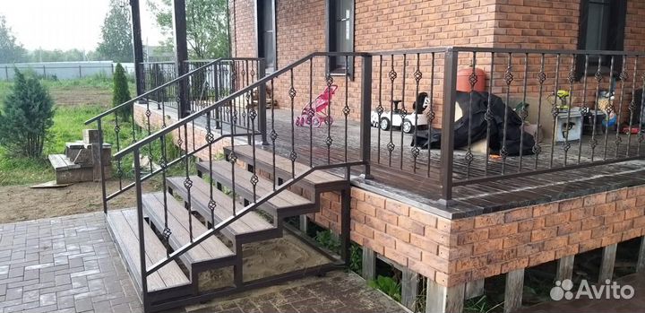 Приставные ступени из профиля 60х40