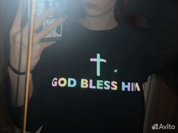 Лонгслив god bless him