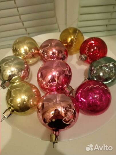 Ёлочные игрушки Шары СССР советские