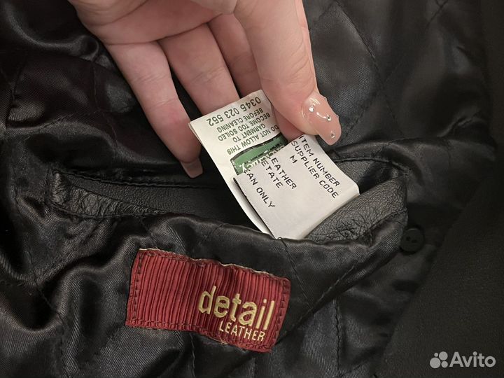 Пальто кожаное оверсайз